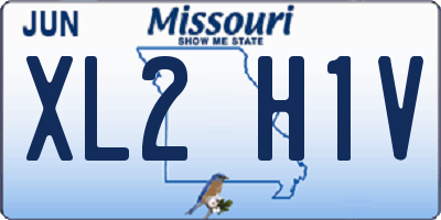 MO license plate XL2H1V