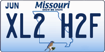 MO license plate XL2H2F
