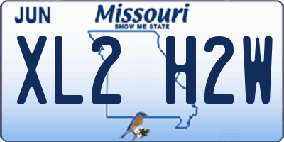 MO license plate XL2H2W
