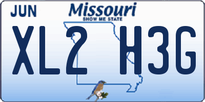 MO license plate XL2H3G