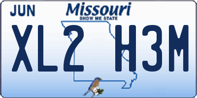 MO license plate XL2H3M