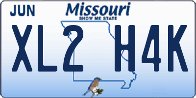 MO license plate XL2H4K