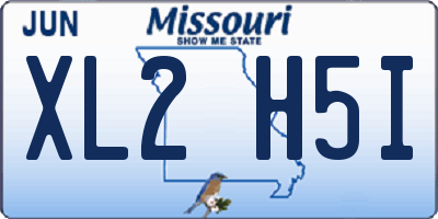 MO license plate XL2H5I