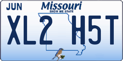 MO license plate XL2H5T