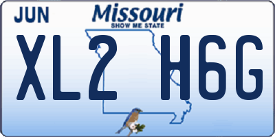 MO license plate XL2H6G