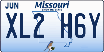 MO license plate XL2H6Y