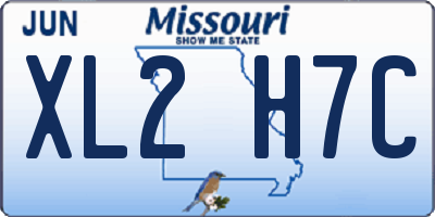 MO license plate XL2H7C