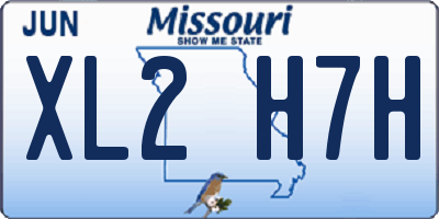 MO license plate XL2H7H