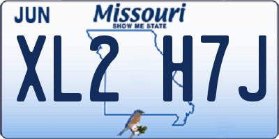 MO license plate XL2H7J