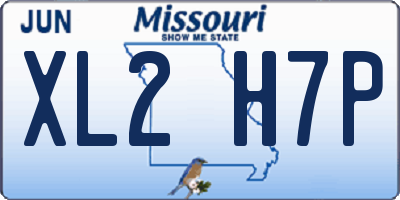 MO license plate XL2H7P
