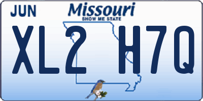 MO license plate XL2H7Q