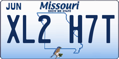 MO license plate XL2H7T