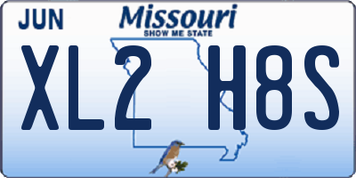MO license plate XL2H8S