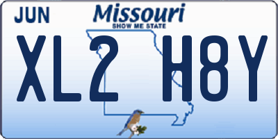 MO license plate XL2H8Y