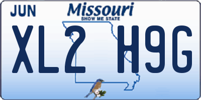 MO license plate XL2H9G