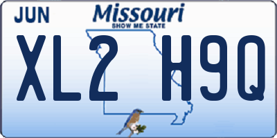MO license plate XL2H9Q
