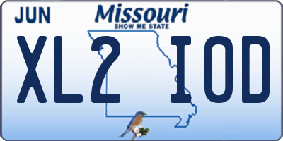 MO license plate XL2I0D