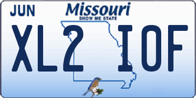 MO license plate XL2I0F