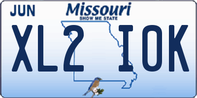 MO license plate XL2I0K