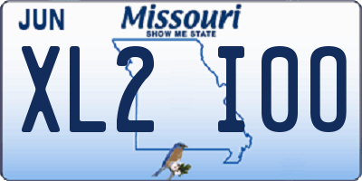 MO license plate XL2I0O