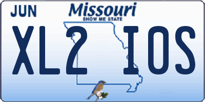 MO license plate XL2I0S
