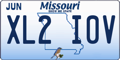 MO license plate XL2I0V
