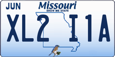 MO license plate XL2I1A