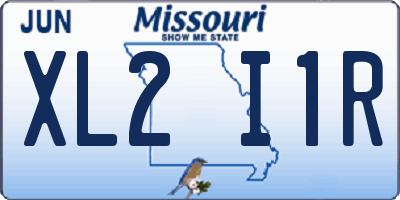 MO license plate XL2I1R