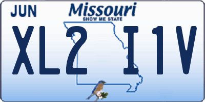 MO license plate XL2I1V