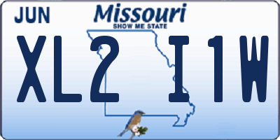 MO license plate XL2I1W