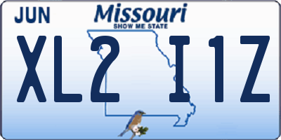 MO license plate XL2I1Z