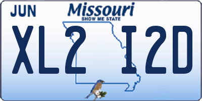 MO license plate XL2I2D