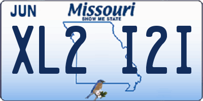 MO license plate XL2I2I