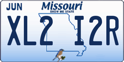 MO license plate XL2I2R