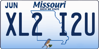 MO license plate XL2I2U