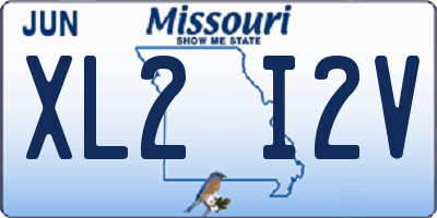 MO license plate XL2I2V