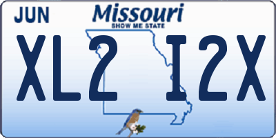 MO license plate XL2I2X