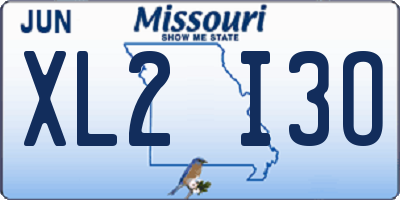 MO license plate XL2I3O
