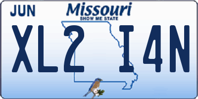 MO license plate XL2I4N