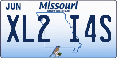 MO license plate XL2I4S