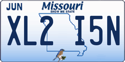 MO license plate XL2I5N