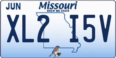 MO license plate XL2I5V