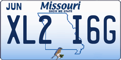 MO license plate XL2I6G