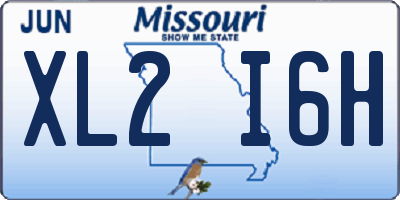 MO license plate XL2I6H