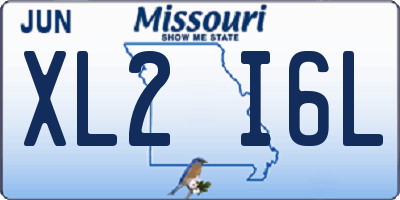 MO license plate XL2I6L