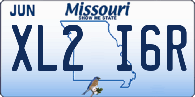 MO license plate XL2I6R
