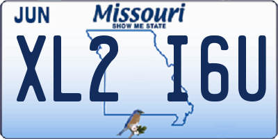 MO license plate XL2I6U