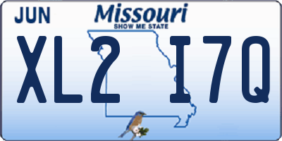 MO license plate XL2I7Q