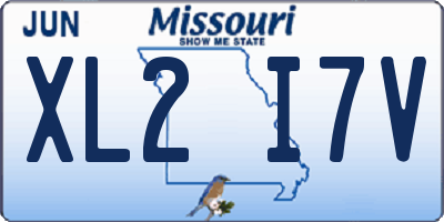 MO license plate XL2I7V