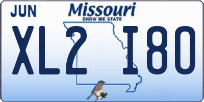 MO license plate XL2I8O
